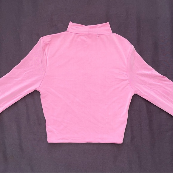 Urban Planet Pink Long Sleeve Crop Top - Picture 4 of 6